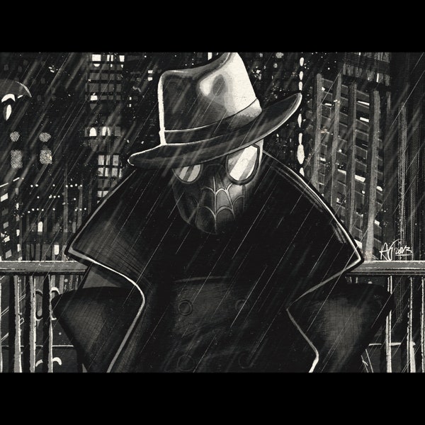 Spider-Man Noir art print poster, multiple sizes