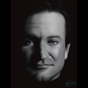 Robin Williams 5x7&quot; or 9x12&quot; or 12x16&quot; art print poster gift ideas
