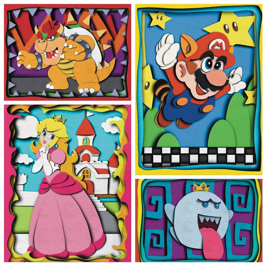 Mario Mix and Match Art Print Set, Multiple Sizes Etsy