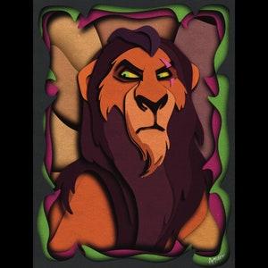 Villains Scar Lion King evil lion poster cartoon dorm room artwork multiple sizes