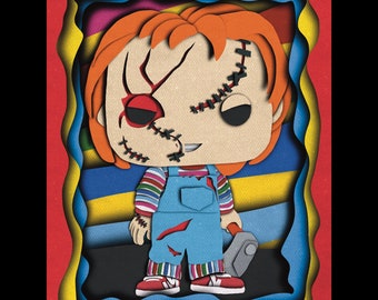 Lámina artística de Chucky: Póster del aterrador villano de terror