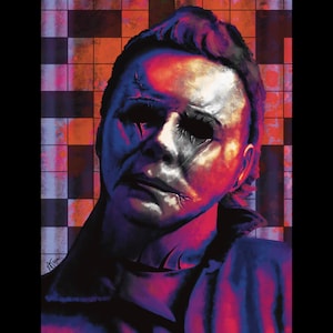 Michael Myers Halloween art print dorm poster Halloween