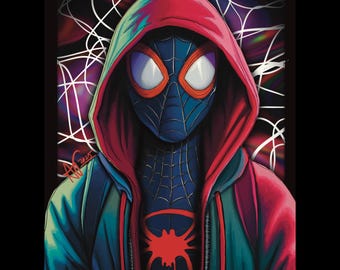 Lámina artística de Spider-Man Miles Morales: Póster del Spiderverso
