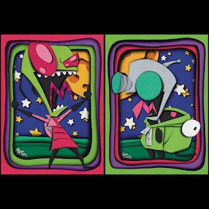 Pósteres de Zim y GIR