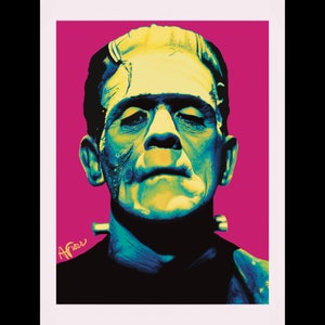 Frankenstein art print Universal Monsters poster Halloween artwork