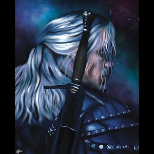 Geralt The Witcher monster hunter Cavill art print poster assorted sizes
