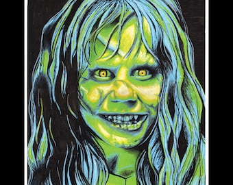 Regan Exorzist Kunstdruck | Klassisches Horror Film Portrait