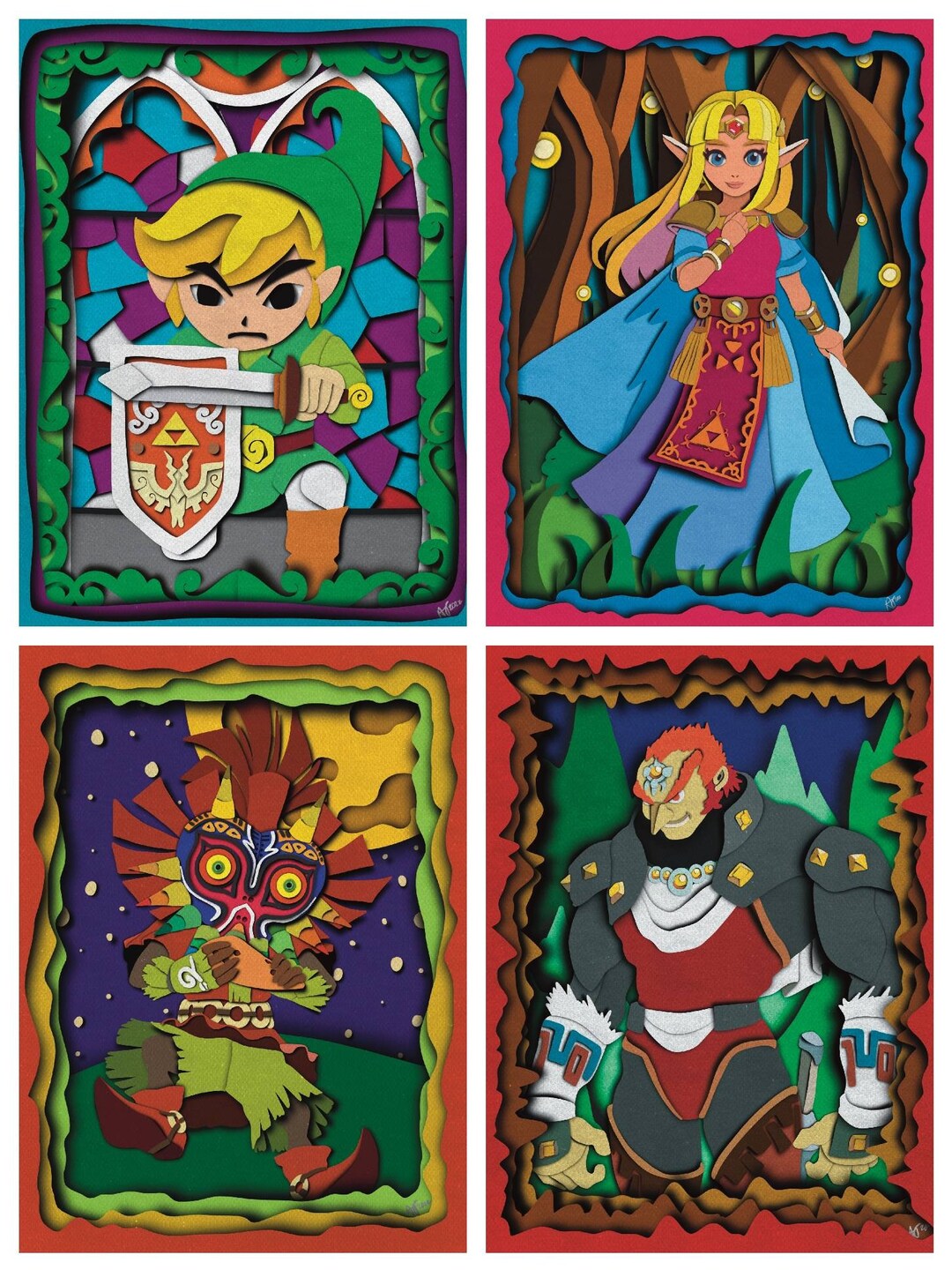 Legend of Zelda Mix and Match Art Print Set, Multiple Sizes Etsy