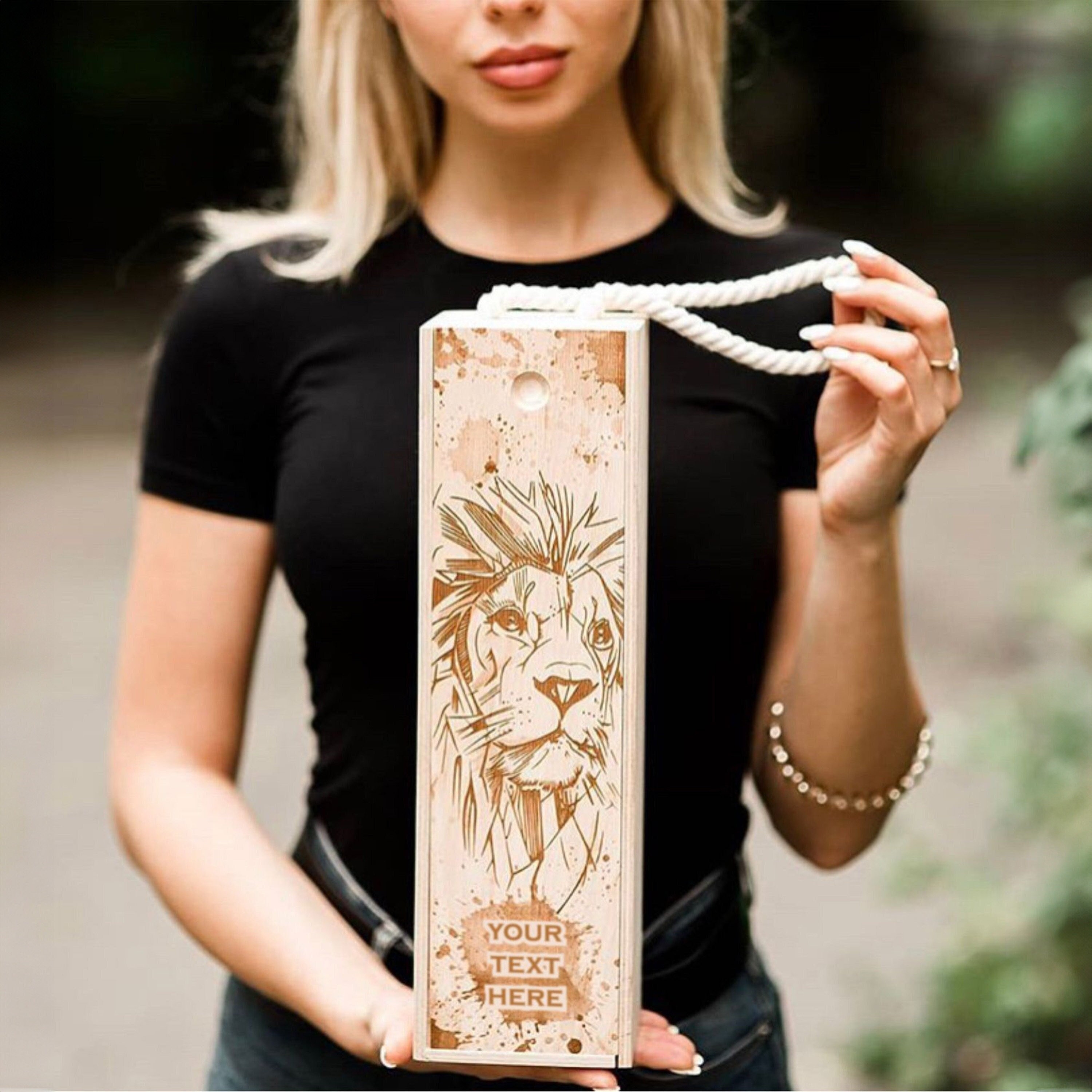 Holz Weinkiste für Mann Personalisierte Gravur Weinflasche Geschenkbox ...