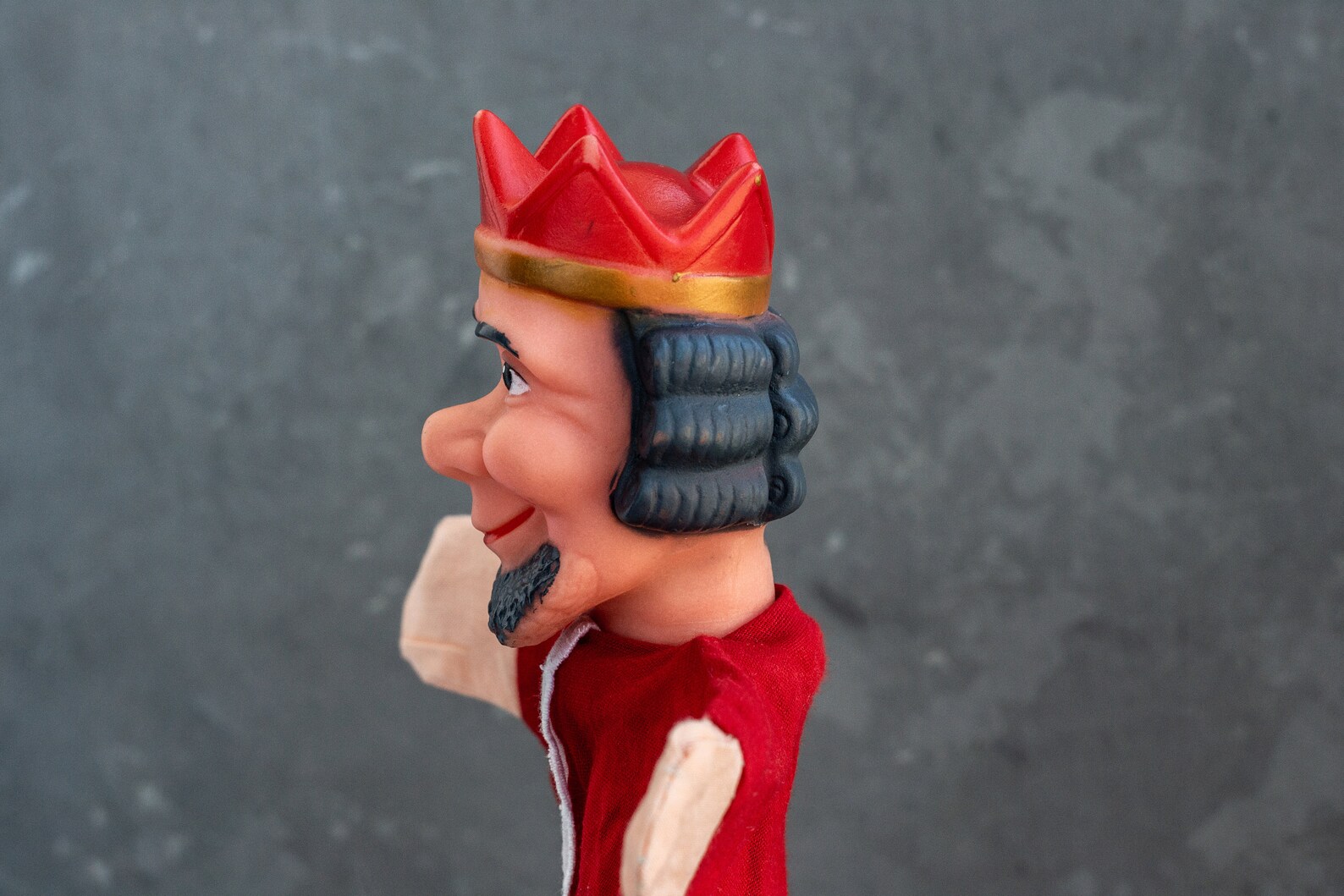 Vintage Hand Puppet King Puppet Collectors 1980 Old Toy Etsy