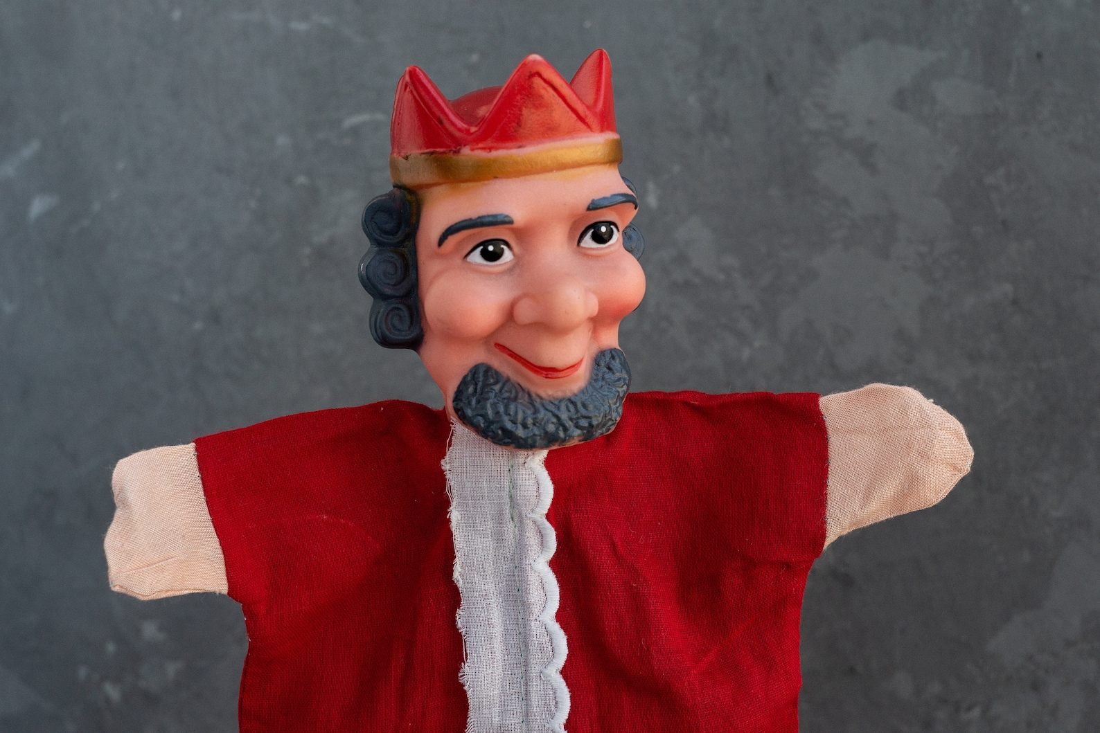 Vintage Hand Puppet King Puppet Collectors 1980 Old Toy Etsy