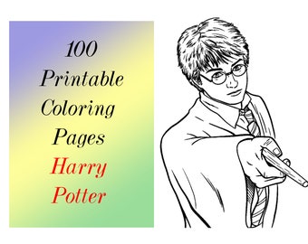 Download Harry Potter Coloring Etsy