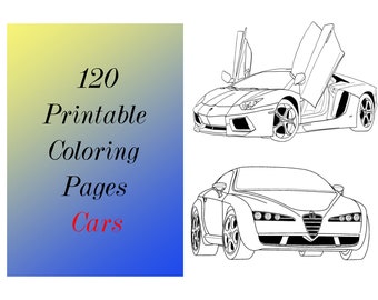 Download Cars Coloring Book Etsy