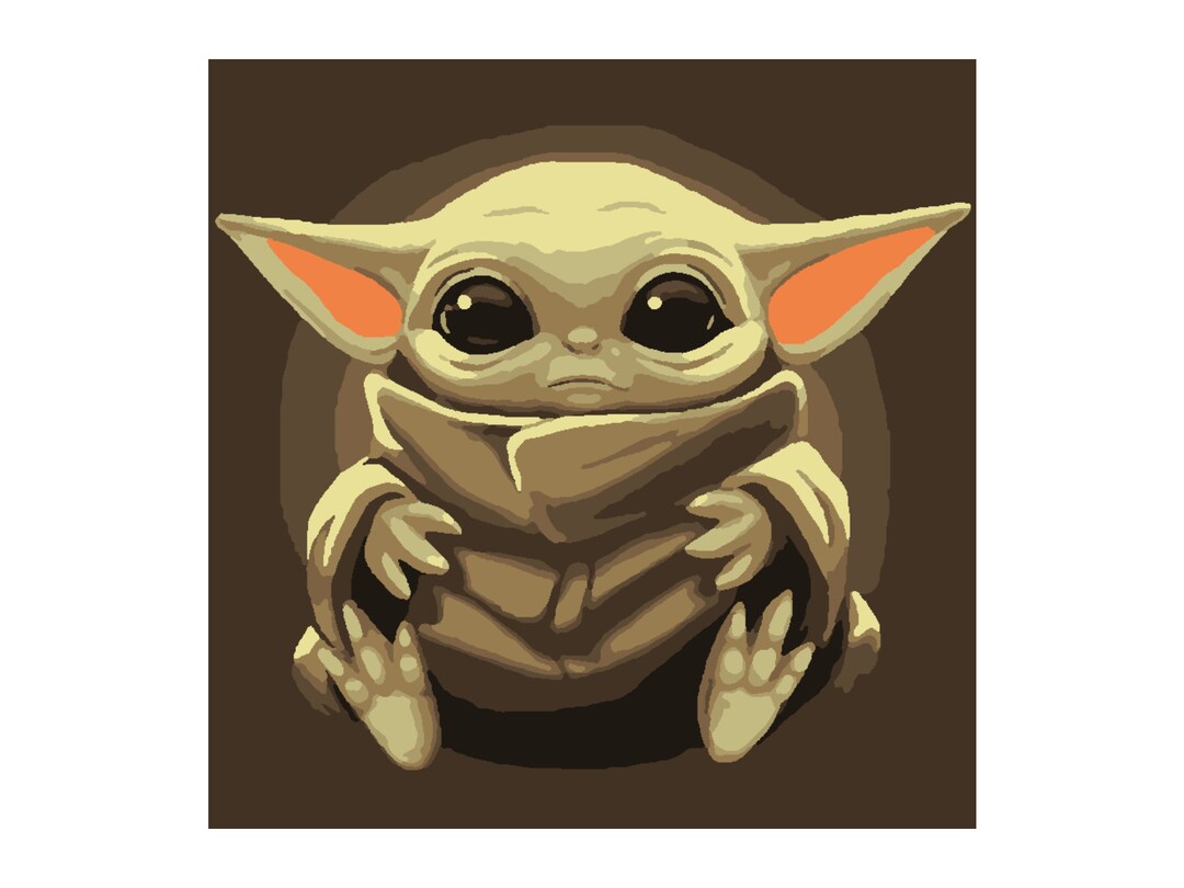 Painting by the Number PDF, for Adults Kids Printable Cute Paint by