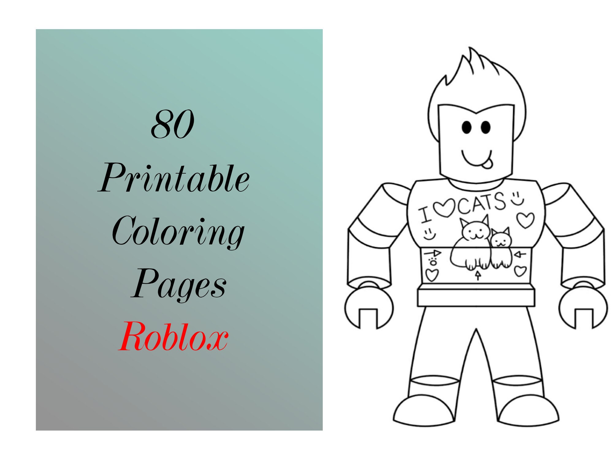 80 Printable Coloring Pages PDF, Cute Easy Simple Video Games Colouring Pages to Print for Kids Boys Girls Teens, Etsy Instant Download