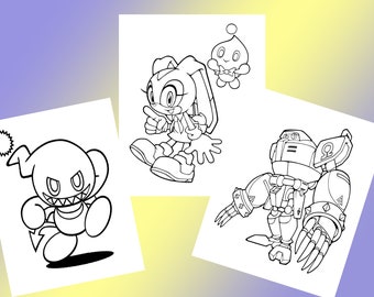 Coloring Pages PDF, Printable Cute Easy Color Pages For Kids Girls Boys Adults, Activity At Home, Instant Download