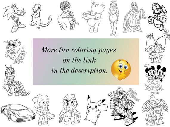 Coloring Pages Mario PDF, Printable Cute Easy Super Mario Color Sheets To Print, For Kids Girls Boys, Activity At Home, Instant Download