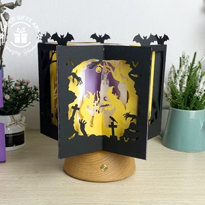 Witch Cooking Halloween Potion SVG Star Lantern Book, Star Paper Craft, Handmade Halloween Decoration, Paper Cut Halloween Witch