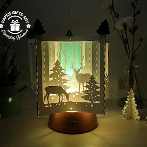 Joyeux Noël 1 Livre 3D Star Lantern SVG, Lanterne en papier DIY, Modèle d’étoile en papier 3D, Lanterne de Noël, Artisanat de décoration de Noël