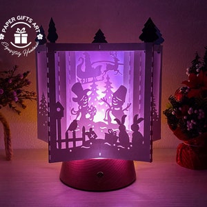 Merry Christmas 2 Book 3D Star Lantern SVG, DIY Paper Lantern, 3D Paper Star Template, Xmas Lantern, Christmas Decoration Crafts