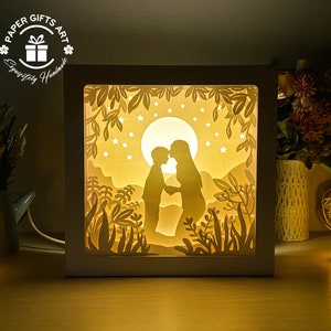 Happy Mothers Day Shadow Box SVG Template- Paper Cut Lightbox Template ...