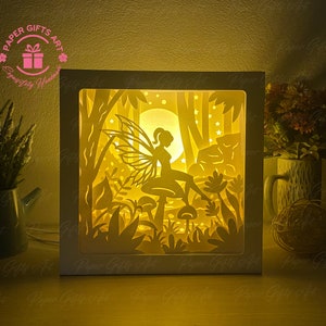 Fairy Paper Light Box, DIY Paper Cut Light Box 3D Svg File, Cricut Cut, Paper Cut Ball Box