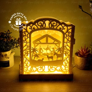 Nativity of Jesus  Pop-up Card 3D -  Template Files - SVG files - Digital Templates (16x18cm)