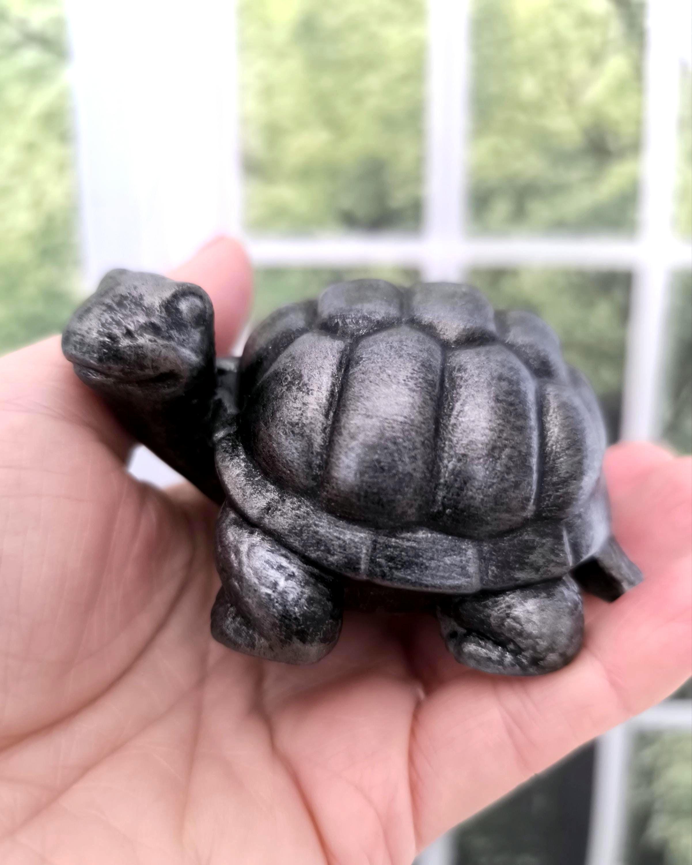 Estatuilla De Tortuga De Cerámica Realista – Decoración De Mesa, 16.5x15x9.5 Cm, Color Marrón Claro