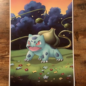 Impression d&#39;affiche de fan de Bulbizarre