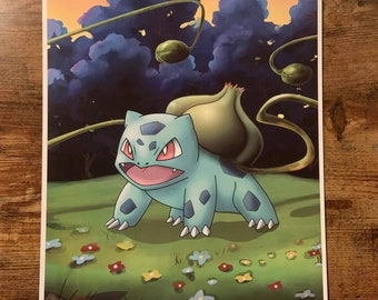 Bulbasaur Fan Art Poster Print