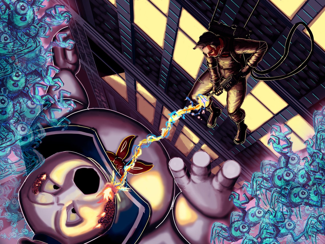 Ghostbusters Fan Art Poster Print Etsy