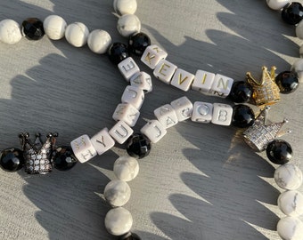 The Boyz Gemstone Beaded Stretch Bracelet