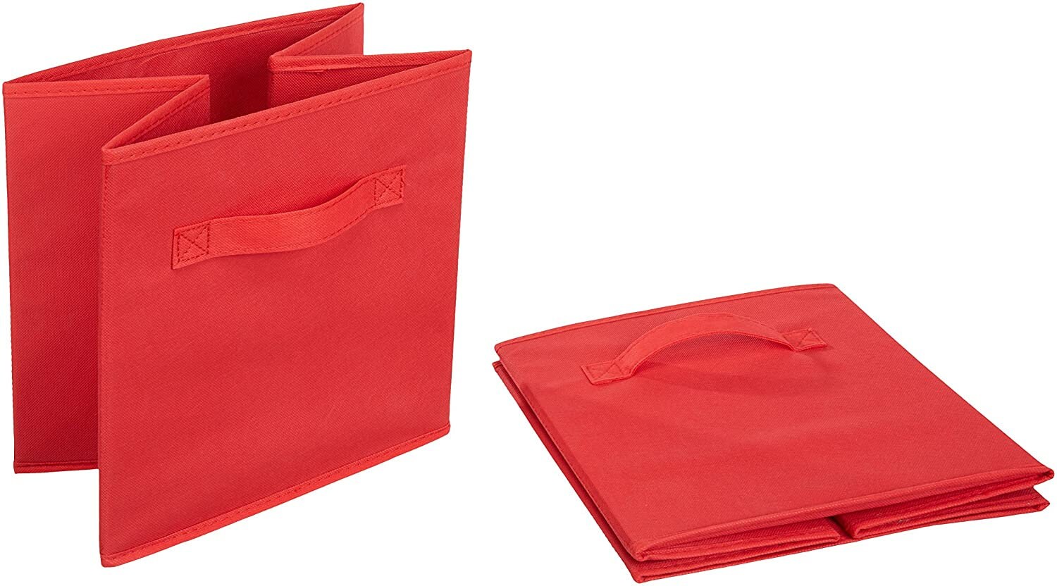Collapsible Fabric Storage Cubes Organizer With Handles Red Etsy