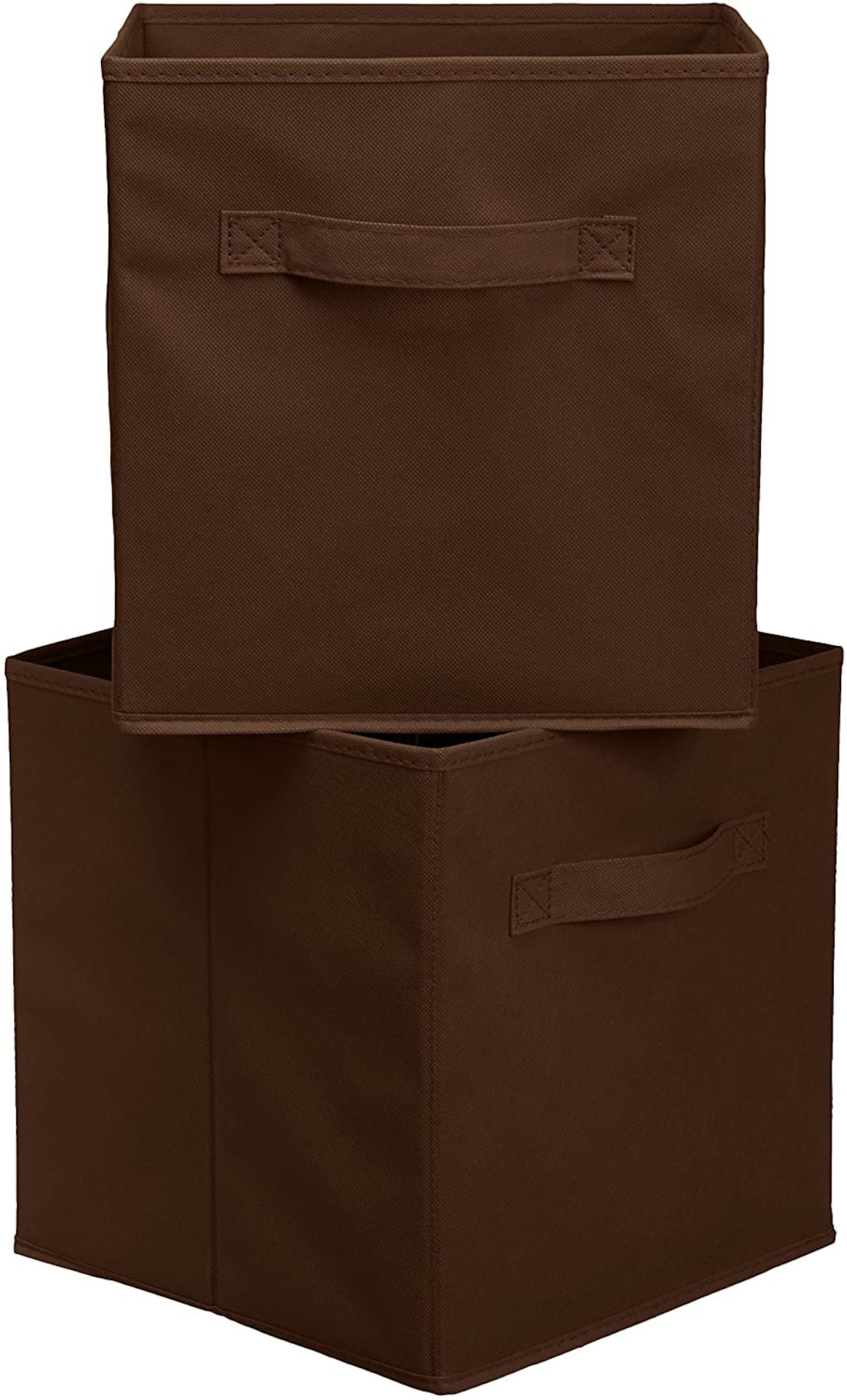 Collapsible Fabric Storage Cubes Organizer with Handles Brown Etsy