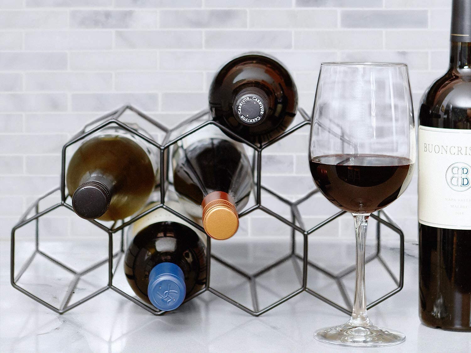 Countertop Wine Rack 9 Bottle Wine Holder for Wine Storage Etsy
