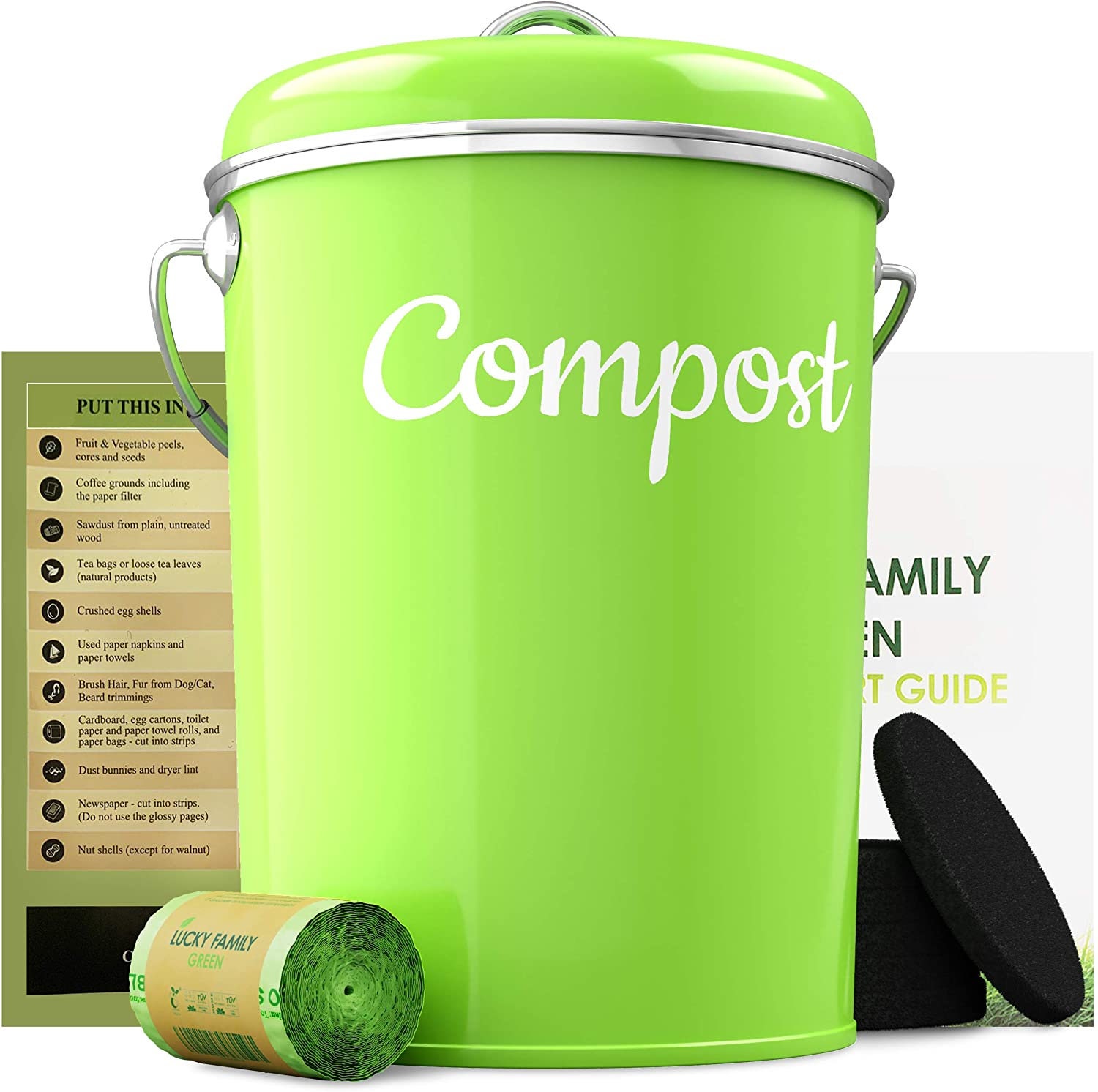 Mini 1.3 Gallon Countertop Kitchen Compost Bin Set for Garden Etsy