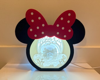 Magische Mäuse lieben Lightbox Szene mit Bogen - 3D Lightbox Digitale Dateien - 3D Druck STL Dateien