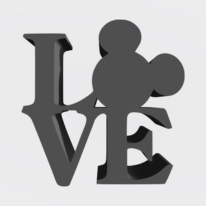 Magische Maus Kopf Liebe 3D Druck STL Datei LOVE Zeichen Bild 1