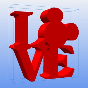 Magische Maus Kopf Liebe 3D Druck STL Datei LOVE Zeichen Bild 2