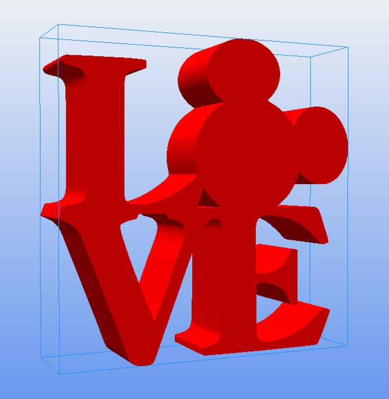 Magische Maus Kopf Liebe 3D Druck STL Datei LOVE Zeichen Bild 2