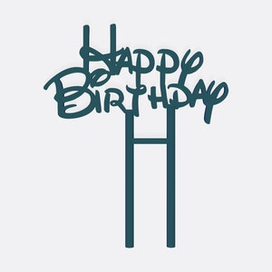 Happy Birthday Cake Topper - 3D-Druck-STL-Datei - Walt Disney Schriftart