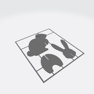 Bunny Kit Card Model - 3D Print STL File - 2 Versions
