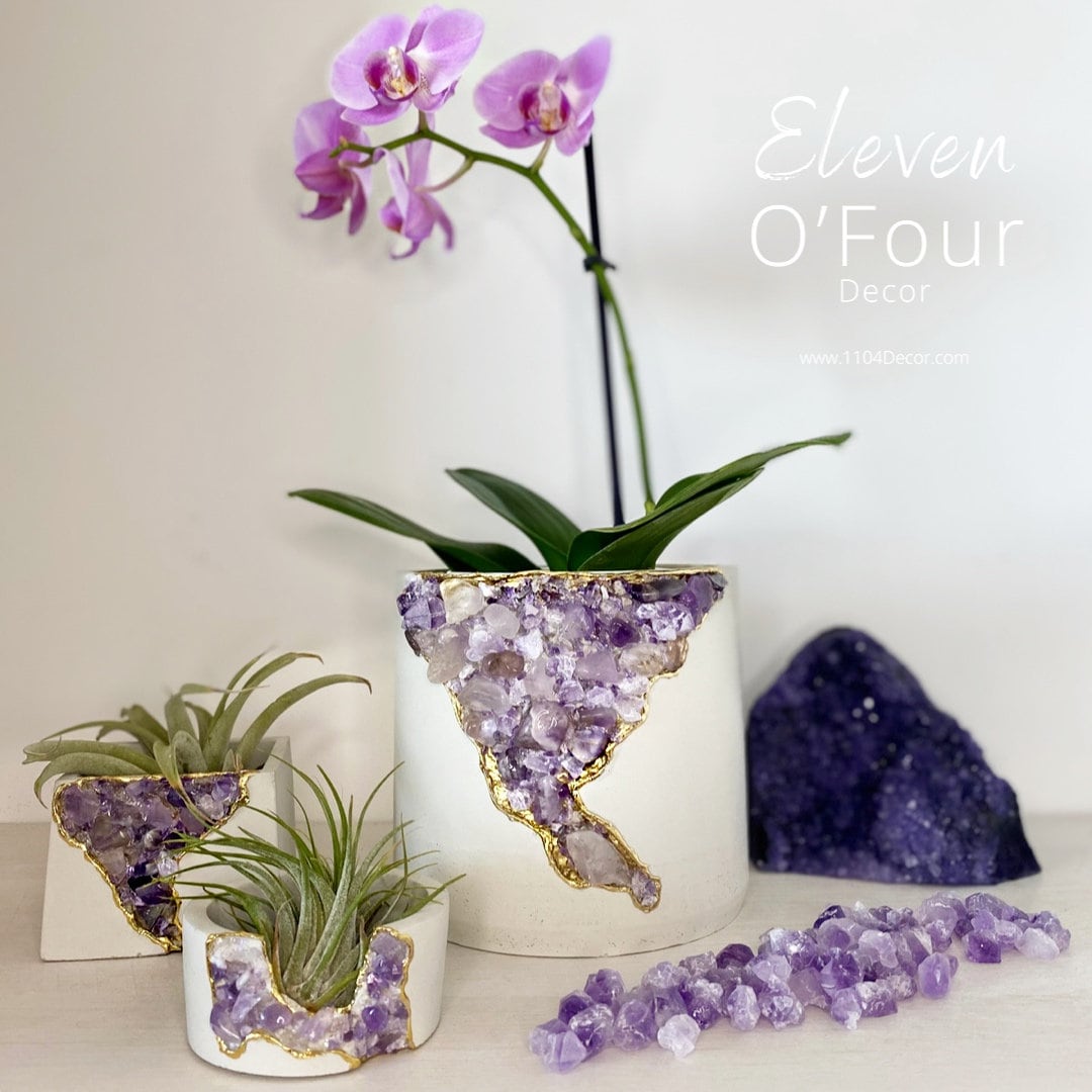 Natural Crystal Geode Large Vessel