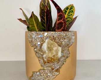 Natural Citrine Crystal Vessel