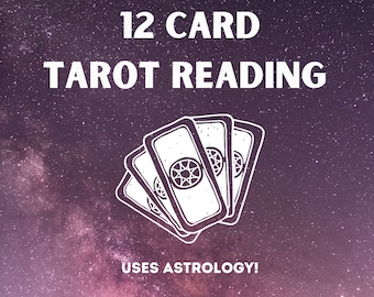 Tarot Reading - 12 kaarten astrologie verspreid