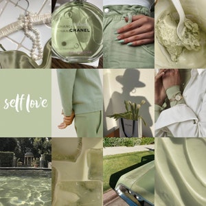 100+ Sage Mint Green Wall Collage Kit, Matcha Aesthetic, DIGITAL Prints, Aesthetic Room Decor
