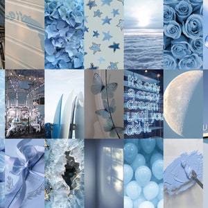 150 PCS Soft Blue Wall Collage Kit Baby Blue Fifty Shades - Etsy