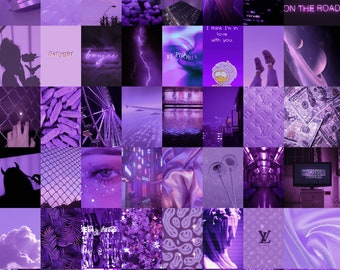 50PCS Euphoria Aesthetic Wall Collage Kit, Dark Purple, DIGITAL Prints, Aesthetic Room Decor