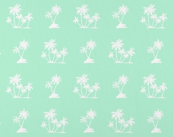 White Palms Rug Tropical Paradise Bright Seafoam Green Indoor Dobby Rug Washable Floor Rug Beach House Rug Island Living Room Kitchen