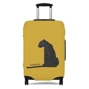 Black Panther Suitcase Cover Purpose Luggage Cover Polyester-Spandex Stretch Vacation Travel Trip Accessory Divine Cats Collection 3 sizes